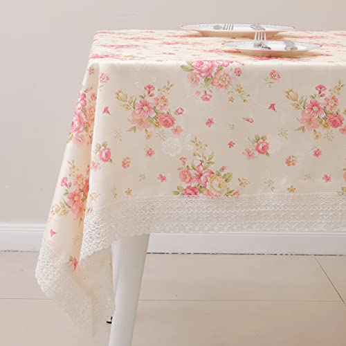 Arquiel Banquet Tablecloth, Lace Jacquard Table Cloth Rectangle Table Cover, Farmhouse Decorative Tablecloth For Kitchen Dining Party (59" X 79") #TOP1