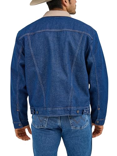 Image of Wrangler Men's Pre-Washed Blanket Lined Denim Jacket