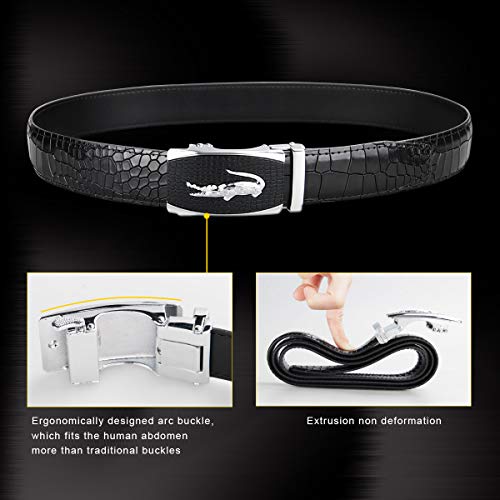 Mens Belt, Ratchet Belts Adjustable Automatic Buckle PU Leather belt for men - Trim to Fit4