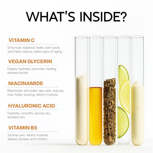 Azure Vitamin C Serum for Face with Hyaluronic Acid – Hydrating & Revitalizing Formula For Dry, Dull, Aging Skin – Dermatologist Tested, Anti-Aging, Korean Skin Care – Vegan Clean Beauty – 1.69 Fl Oz