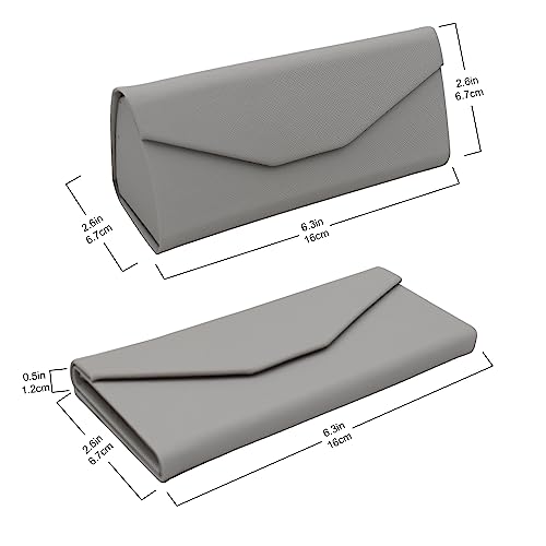 Image of Real Sic Glasses Case for Men and Women - Magnetic Folding Hard Shell Sunglass Holder - Inspired by Solid Color