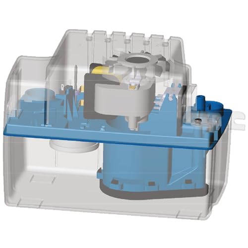 SFA – Kondensatpumpe Sanicondens Eco V02 mit 2 Zuläufen – Für Heizkessel und Klimaanlagen – Geräuscharm (45 dB) – Vollständiges Installationsset – 26 x 13,8 x 17 cm