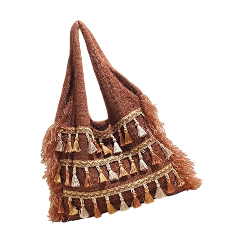 Sac de plage femme tricot crochet sac à main esthétique avec glands pour voyage
