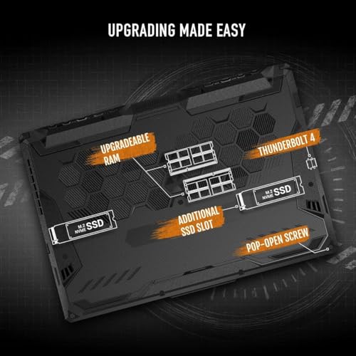 TUF Gaming F15 15,6" Full HD 144Hz Gaming Laptop, Intel Core i5-11400H 2.7GHz, 8GB RAM, 512GB SSD, NVIDIA GeForce RTX 3050 4GB, Windows 11 Home, Nero grafite - Notebook - Immagine 3