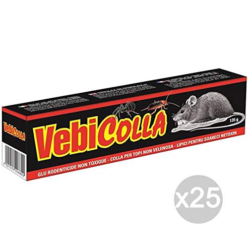 VEBI Juego de 25u00a0raticida Pegamento Tubo ML.135u00a0Repelente insecticida, Multicolor, única