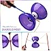 Professional Triple Bearing Diabolo, 5” Purple Chinese Yoyo Diabolo Toy for Adult Kids, Purple Big Yoyo Diablo with 2 Carbon Sticks, 1 Drawstring Bag, 2 Strings