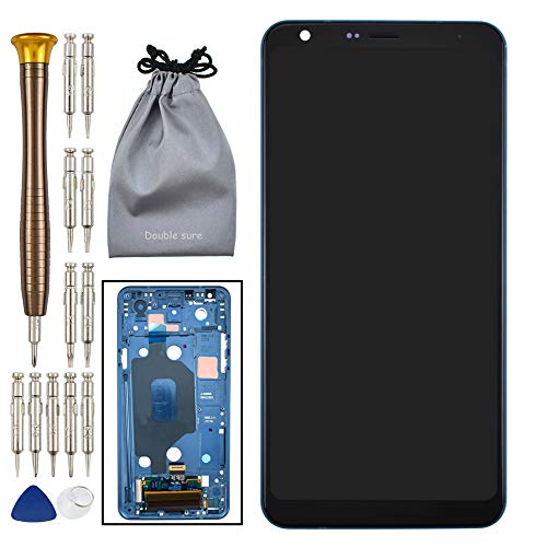 LCD Touch Digitizer Display Screen with Frame Replacement for LG Q Stylus Q Stylus Q710 LM-Q710FG Moroccan Blue