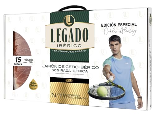 Elpozo maletín jamón de cebo ibérico medias lonchas 15x50g - Edición especial Carlos Alcaraz