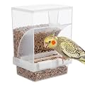 Hypeety Automatic Bird Feeder No Mess Pet Feeder Seed Food Container Perch Cage Accessories for Budgerigar Canary Cockatiel Finch Parakeet