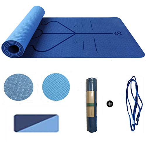 TLFOFS Eco Friendly Non Slip Yoga Mat with Alignment Lines?Classic All-Purpose 1/3