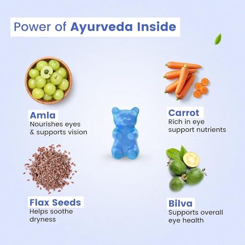 Image of BabyOrgano Nutriverse Eye Care Gummies for Kids (2-15 Years)- Sharper Vision and Healthy Eyes with Natural Ingredients - (Blueberry)