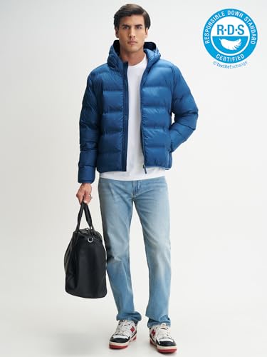 Image of XYXX Unisex Ultra-Warm Puffer Jacket | Heavy Winter Jacket For Men|Solid Long Sleeves Hooded Neck Jacket - Regular Fit | Bomber jackets With Pockets