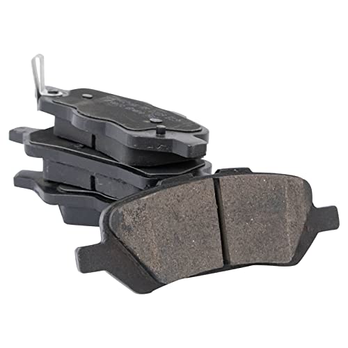 Image of TRQ Performance Rear Brake Pad and Rotor Set Ceramic Coated Drilled Slotted Rotors Compatible with 2009-2015 Toyota Venza