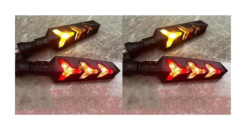 Motorrad Tagfahrlicht Für Yamaha Für MT07 Für MT09 Für MT10 Für FZ1 6 09 8 Für XSR 700 900 Für YZF R125 Für FJR1300 Blinker Licht Motorrad Anzeige Lampe(4pcs Red)