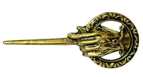 Lista de Cenisero del mes. 47 Mahi Brass Juego de Tronos - Broche de mano dorada antigua del rey (grande -7 cm) para hombre