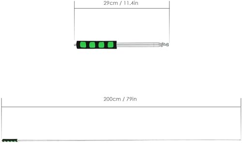 Miniatura 3 de AKOAK Poste plegable portátil de 79 pulgadas, de acero inoxidable, telescópico, bandera, guía turística, maestros, con funda de esponja