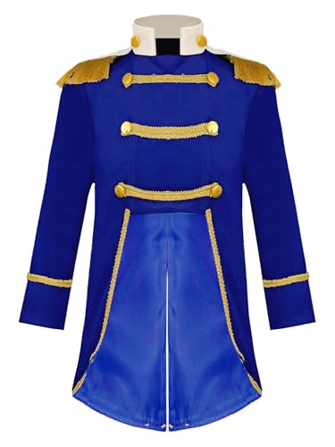 Royal Prince Tailcoat for Boys Kids Long Sleeve Velvet Tuxedo Coat Vintage Medieval Jacket3
