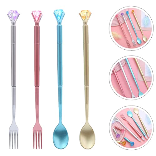 NUOBESTY 8pcs Bolígrafos Gel con Diseño de Cubiertos miniatura 3