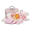 Cadeauset voor pasgeboren babymeisjes – 2 roze dozen voor een babymeisje met teddybeer en cadeaus