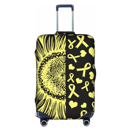 Travel Luggage Cover Sunflower Sarcoma Cancer Awareness Fashion Washable Baggage Suitcase Protector Fit For Luggage Small