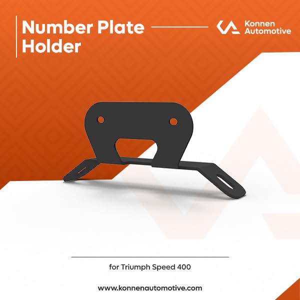 Image of Number Plate Clamp for Triumph Speed 400 (Black, Pack of 1) (Mud Guard)
