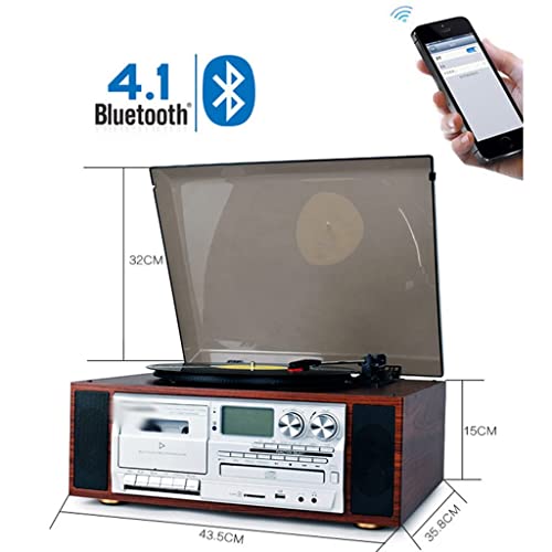Gramophone Vintage en Bois rétro Tourne-Disque enregistreur CD Disque Mp3 Radio USB Rec phonographe Bluetooth boîte à… - Les Beatles, Paul McCartney, John Lennon, RIngo Starr, George Harrison Gramophone Vintage en Bois rétro Tourne-Disque enregistreur CD Disque Mp3 Radio USB Rec phonographe Bluetooth boîte à… – Image 3