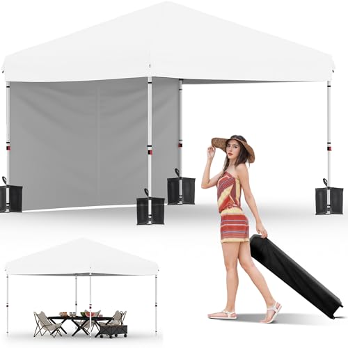 Garvee 10x10 Pop Up Canopy Tent with 1 Removable Sidewall...