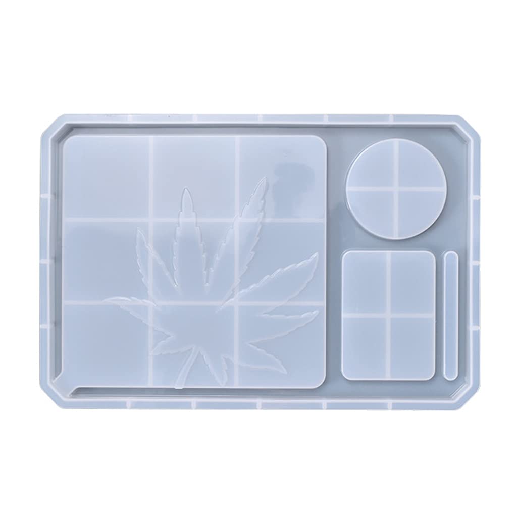 Resina epoxi, bandeja de silicona grande para joyería | Caja de almacenamiento de hierro fundido, tabla de servir grande, molde de resina, bandeja de maquillaje