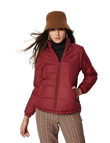 Image of Amazon Brand - Symbol Women Regular Fit Quilted Jacket With Detachable Sleeves (Puffer Jackets)