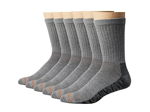 Image of Merrell Unisex Adult Men's and Women's Durable Everyday Work Crew Socks - 3 & 6 Pairs - Anti-odor Cotton