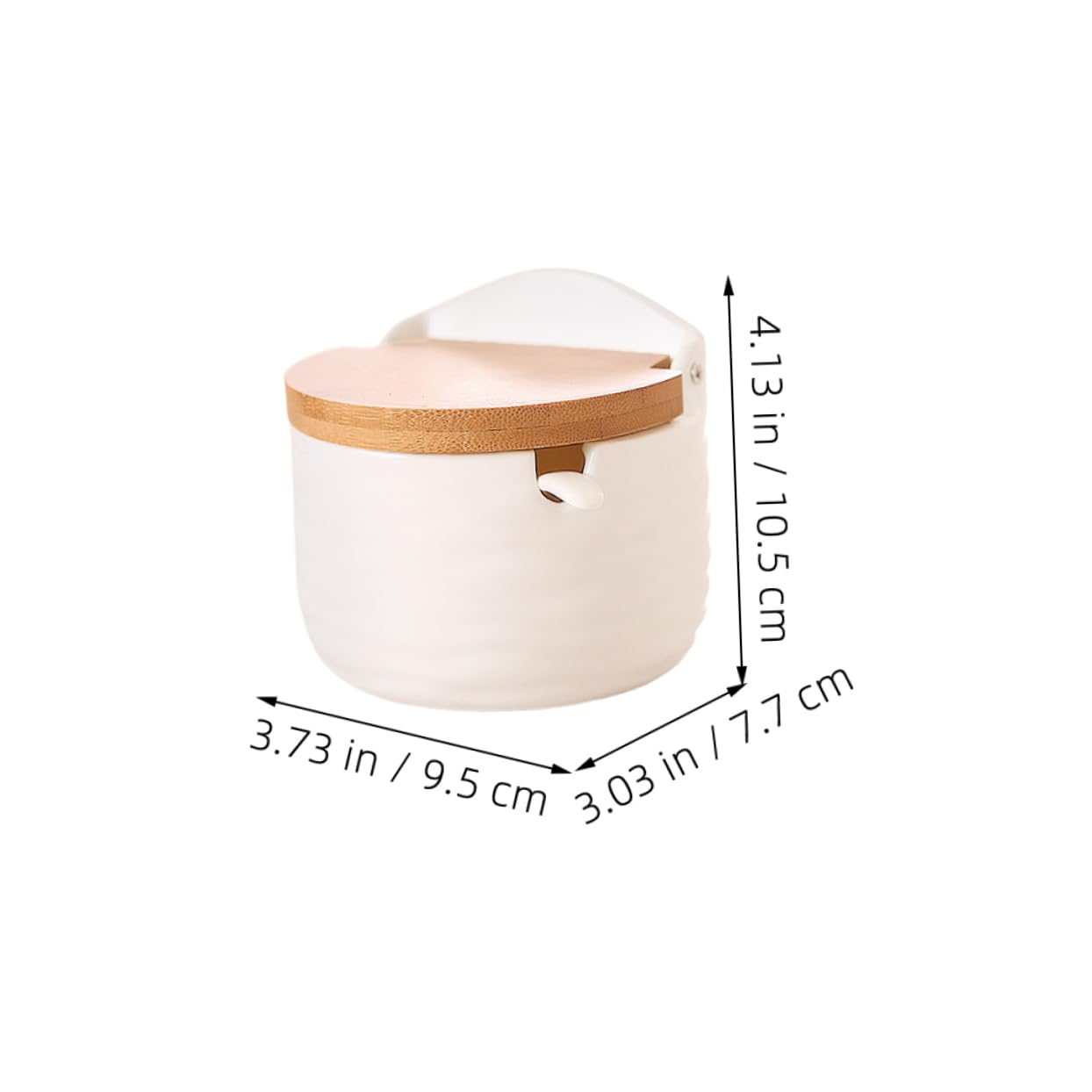 VICASKY 3pcs White Porcelain Ceramic Seasoning Jars Set with Lids and Spoons Compact Spice Containers for Kitchen Countertop for Sugar and Salt Storage