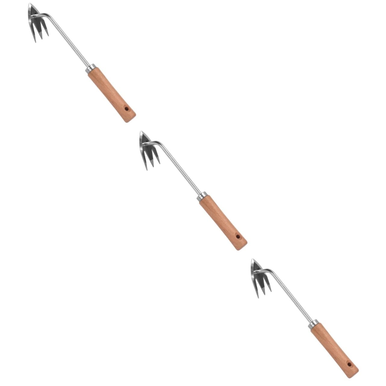UKCOCO 3 Pezzi Estirpatore Manuale Multi con Legno Strumento Ergonomico per Rimozione Erbacce Attrezzo per Giardinaggio Resistente e Pratico per Spazi tra Pavimentazioni