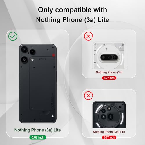 Image of Silicone Back Cover Case for Nothing Phone (3a) Lite|Slim & Anti-Scratch|Camera Protection Back Cover Case for Nothing Phone (3a) Lite -Black