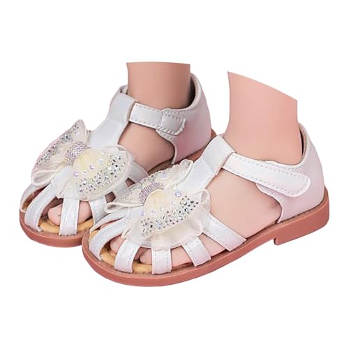 IWIHMIV Flat Sandals for Girls Bow Breathable Dress Sandals Toddler Girls Summer Soft Bottom Non Slip Shoes4