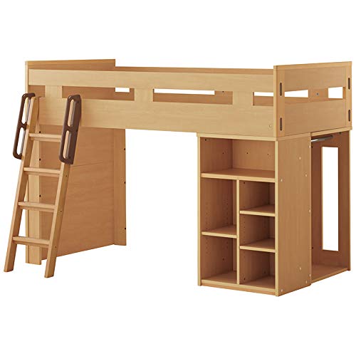 コイズミロフトベッド（ハイベッド）マットレス付き 茶✖️白