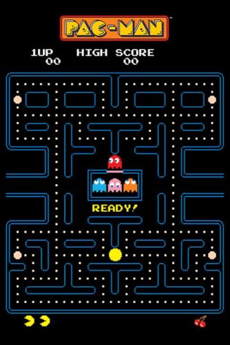BUY ART FOR LESS Officially Licensed Pac Man - Maze Art Poster - 24 x 36 Inch - Decorative Print - Poster Paper - Ready to Frame