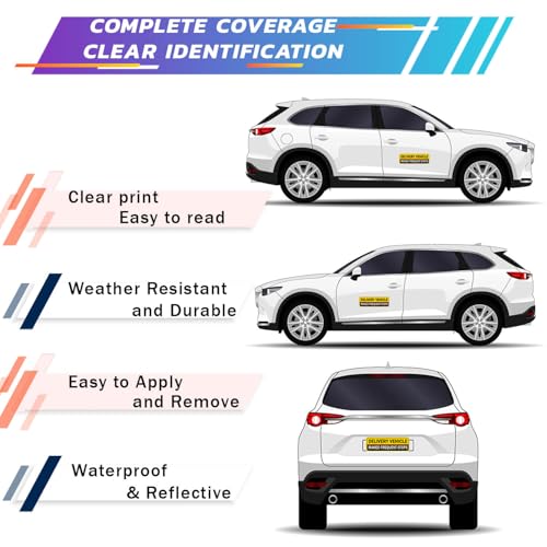 Image of Delivery Driver Car Magnet, Delivery Magnetic Car Door and Bumper Sign, High Reflective, Stronger Magnetic, Eye-Catching Design for Delivery.