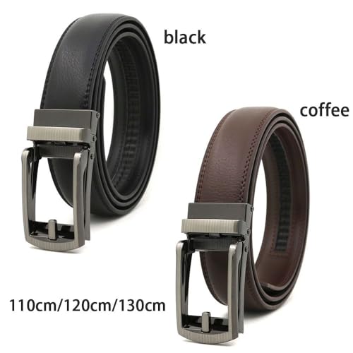 Waistband Comfort PU Luxury 120cm Belts Casual Automatic Buckle Male Strap Man(black-120cm)2