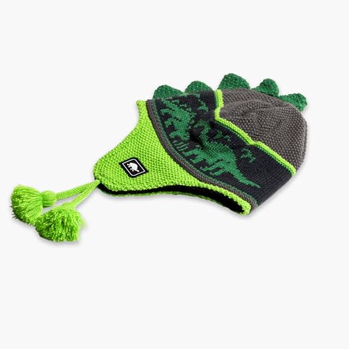 Turtle Fur Kids Boys Dr. Dino Fleece Lined Dinosaur Earflap Beanie2