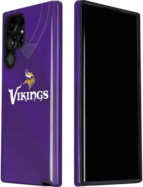 Skinit Pro Phone Case Compatible with Galaxy S22 Ultra - Officially Licensed NFL Minnesota Vikings Team Jersey Design