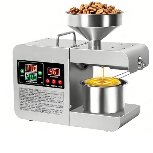 7 motivi perchè con le verdure bisogna usare un estrattore di succo? - 2025 KPOUYYDS Spremitrice per Olio Automatica, Macchina per spremitura a Caldo e a Freddo per Uso Domestico, Estrattore Elettrico per spremitura a Caldo e a Freddo da 40 a 300 °C con Display LCD per Noci