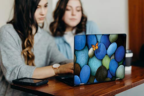 Image of Galaxsia Pink Butterfly Vinyl Laptop Skin /Sticker /Cover /Decal Compatible for Any 15 to 15.6 Inches Laptop (Hp /Dell /Sony /Acer /Lenovo /Asus. Etc) Or Notebook.