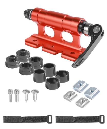 Flaconi Portabici da Automobile,Supporto Blocco Forcella Sgancio Rapido,Supporto Blocco per Forcella Anteriore Bicicletta,Adatto per la Maggior Parte Delle Auto,Camion,Biciclette, Rimorchi,SUV (Rosso)