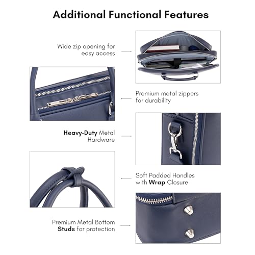 Image of Dash Designs Premium Laptop Bag 15.6 Inch for Men | Saffiano PU Office Messenger Briefcase | Water Resistant Anti-Scratch Business Bag | Lightweight Shoulder Bag for Work Travel