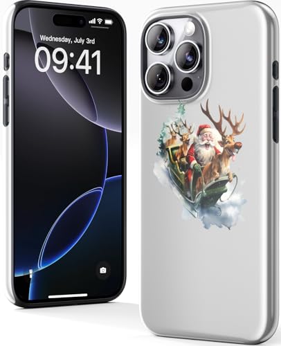 Coque iPhone 16 Pro Max Noël double couche compatible recharge sans fil