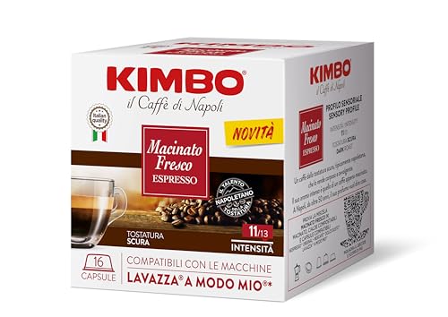 Kimbo 128 Capsule Caffè Compatibili Lavazza® A Modo Mio®, Macinato Fresco