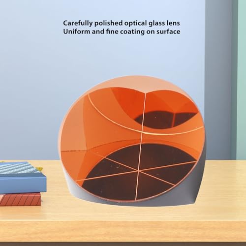 Image of Trihedral Corner Cube Prism Retroreflector Clear Optical Glass 25.4mm Diameter Bright Texture Fine Coating for Industrial Use