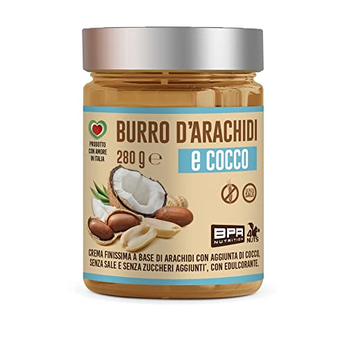 Bpr Nutrition, Burro D'Arachidi E Cocco, 280 Grammi