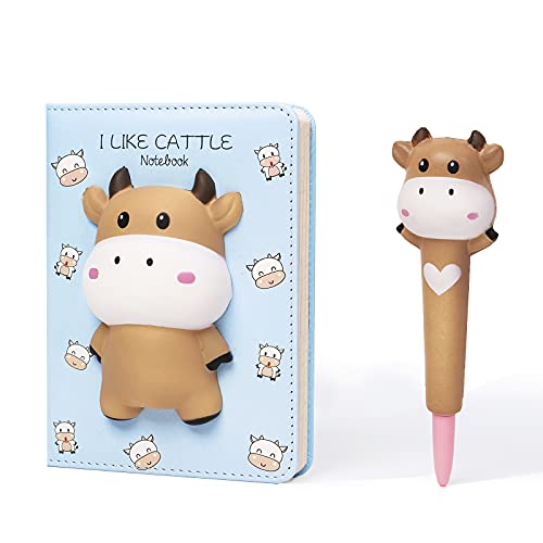 LemoHome Notebook for Girls Notebooks with Squishy Animals Stress Relief Pen,Cute...