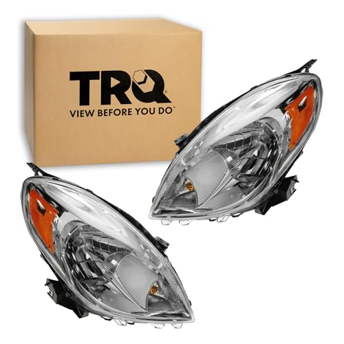 Image of TRQ Headlight Assembly Set NI2502207 NI2503207 Compatible with 2012-2014 Nissan Versa